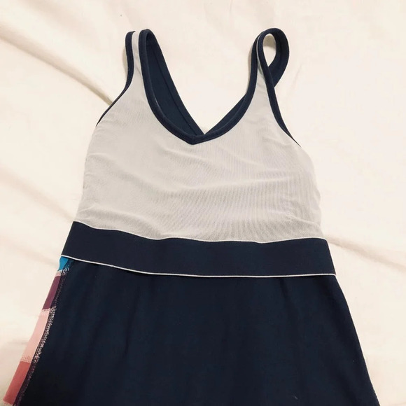 Lululemon Navy Blue Side  Stripe Tank Top Activewear - Picture 12 of 13